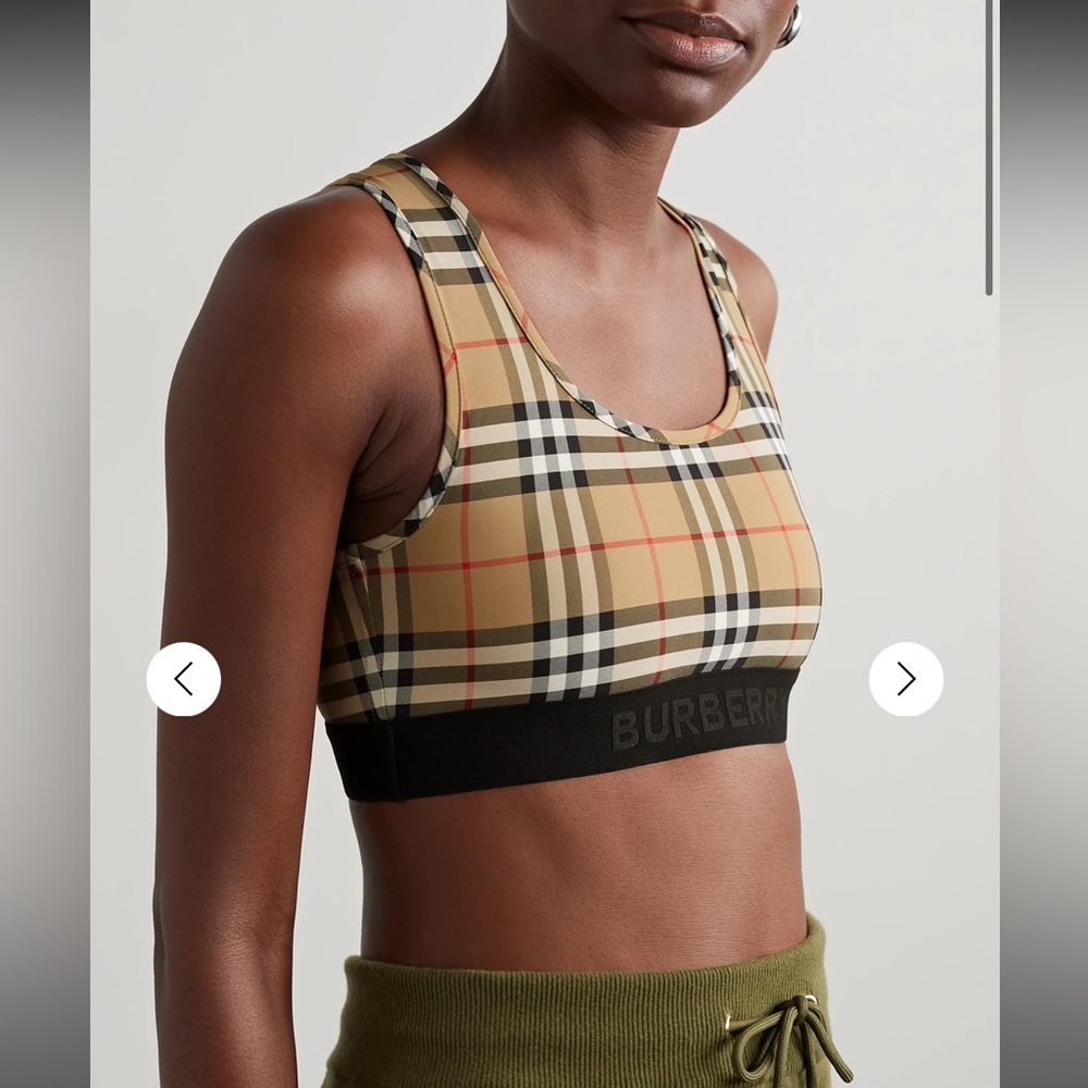 🍪 Burberry checked sports bra (new logo design) w tags 🍪
